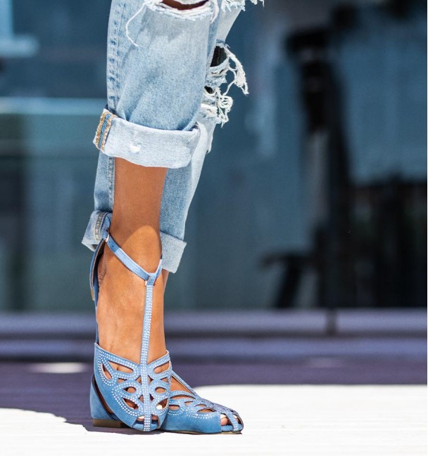 Flat blue ballerinas Flat blue ballerinas