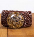 Boho belt brown leather