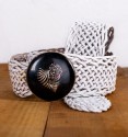 Cinto branco boho chic