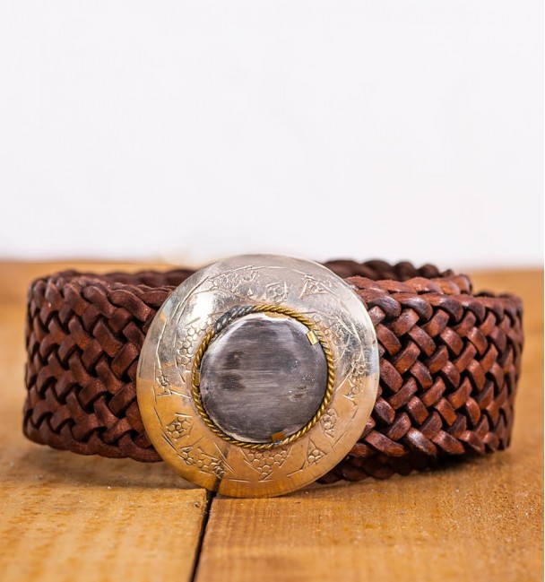 cinto boho de couro