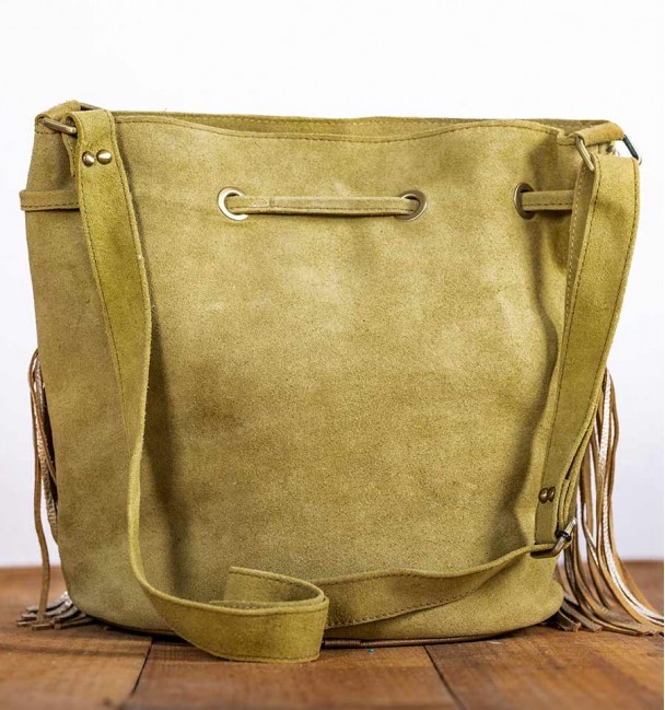 Bolsa boho cor verde