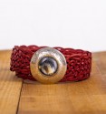 Women´s red leather belt