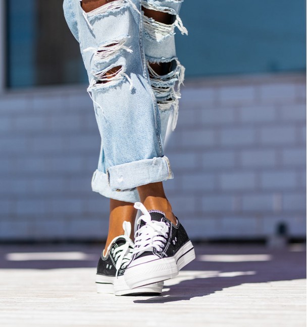 women's canvas sneakers front