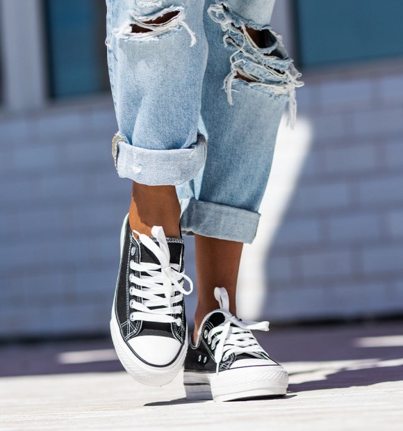 women's canvas sneakers front 2