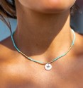 stainless steel blue choker