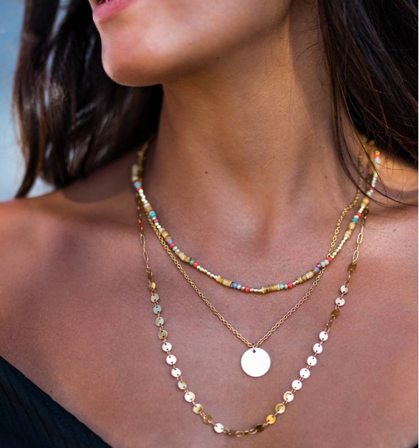 Collar de acero triple