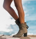 khaki green Ankle boots