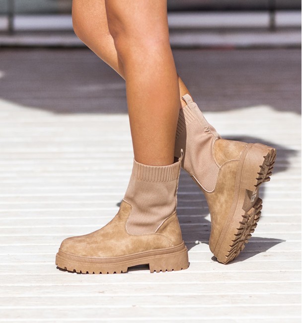 track color camel boots for women