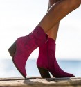 Cowboy boots fuchsia Adriana