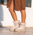 Padded beige boots Andorra
