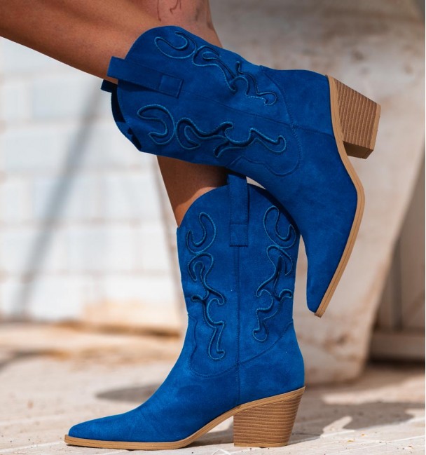 Botas cowboy azuis