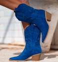 Blue cowboy boots