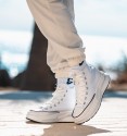 Women's platform canvas trainers