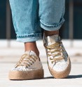 Zapatillas de esparto suela ancha Gold