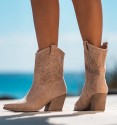 Botas cowboy beige Bohem