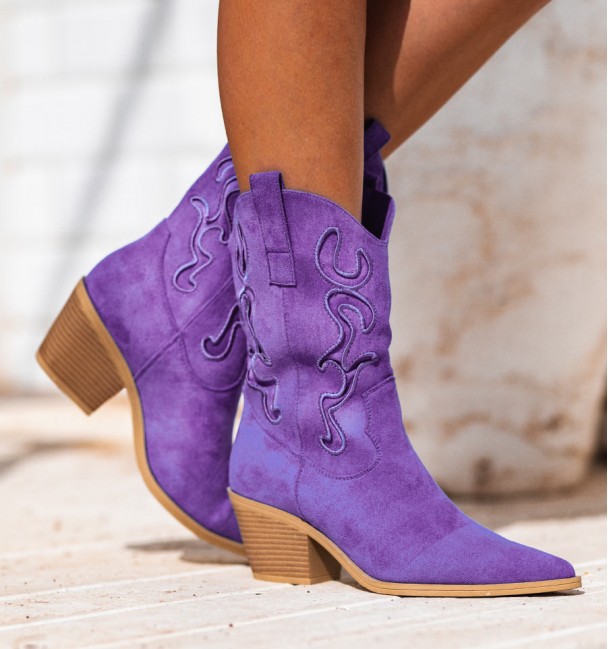 Botas cowboy purpura
