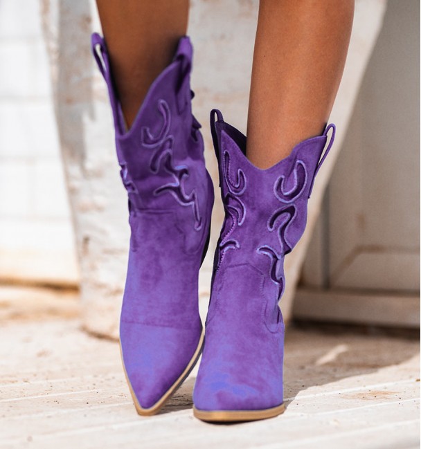 Botas cowboy purpura