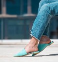 Zapatos mules turquesa