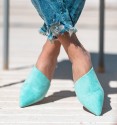 Zapatos mules turquesa
