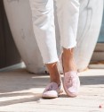 Women's pink loafers