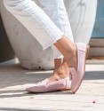 Women's pink loafers