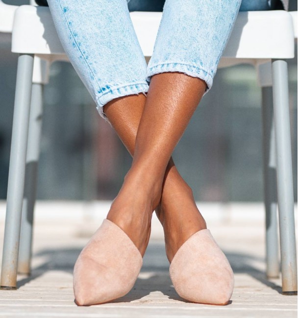 Sapatos mules bege
