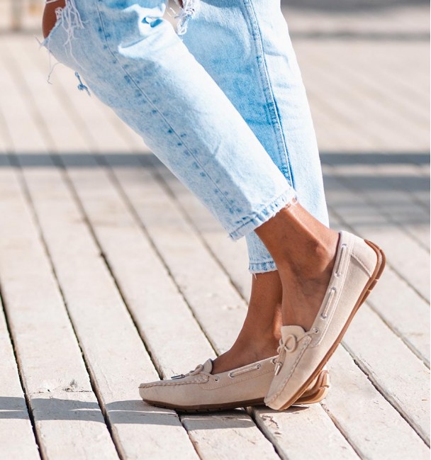 Mocasines soft beige