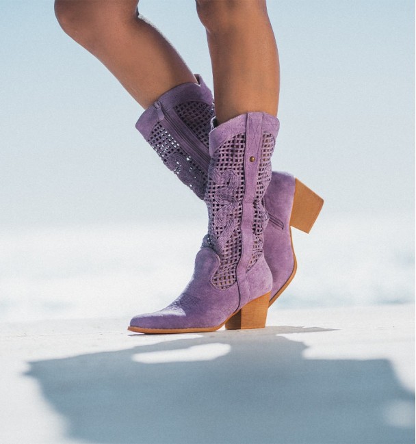 Botas cowboy verao púrpura Botas cowboy verao púrpura
