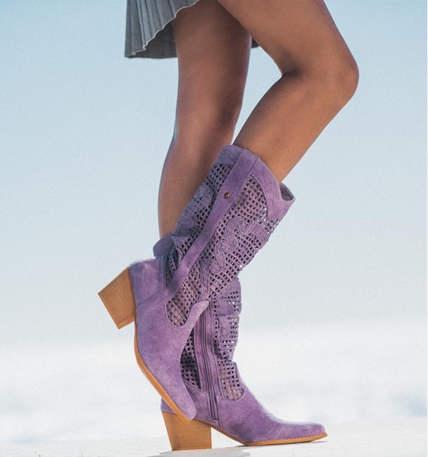 Botas cowboy verao púrpura Botas cowboy verao púrpura