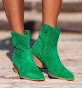 Green cowboy boots