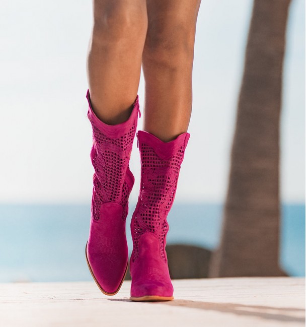 Botas cowboy verano fucsia Botas cowboy verano fucsia