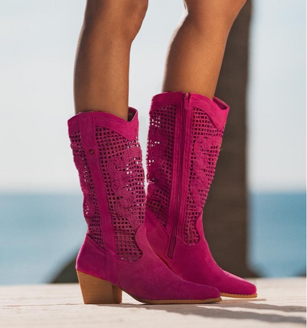 Botas cowboy verao fucsia Botas cowboy verao fucsia
