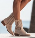 Botas de verao bege