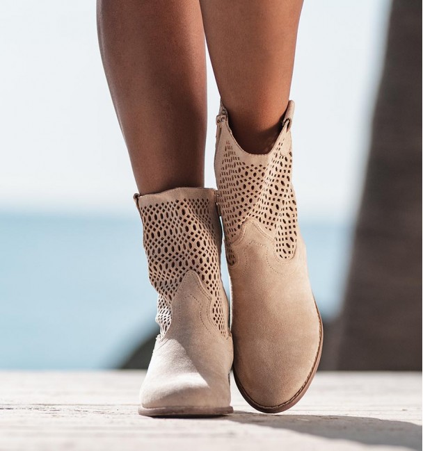 Botas de verao bege Botas de verao bege