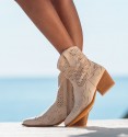 Botas bege cowboy