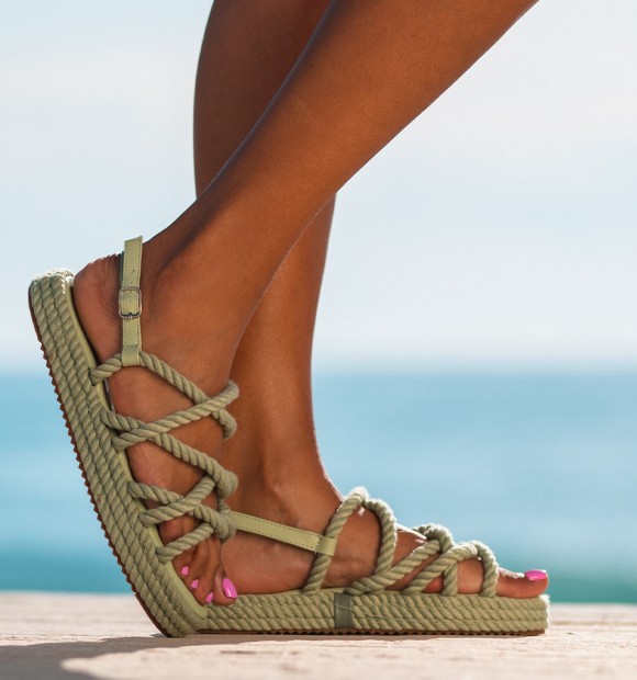 Nomad green sandals 2