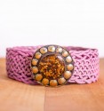Bohochic belt pink