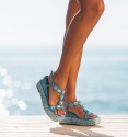 Blue esparto sandals Glasses