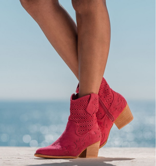 Pink cowboy boots