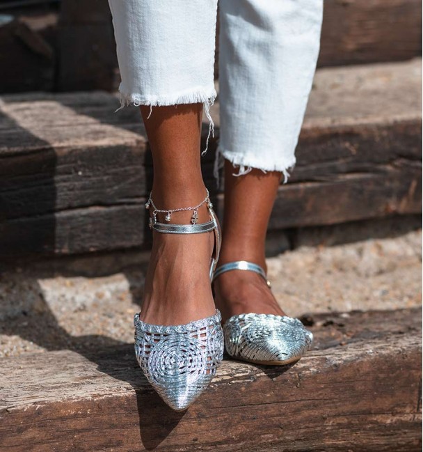 Silver ballerinas Silver ballerinas