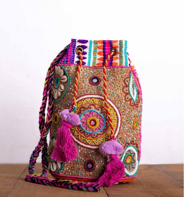 Bolsa multicolor bohochic