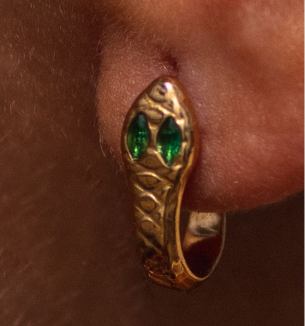 Pendientes Snake green