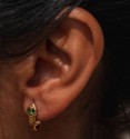 Snake green earrings
