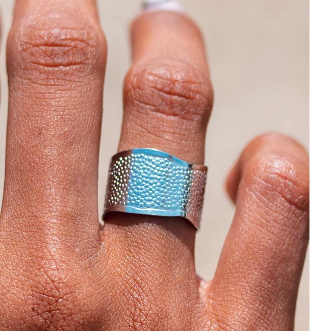 Wide ring Gupi steel