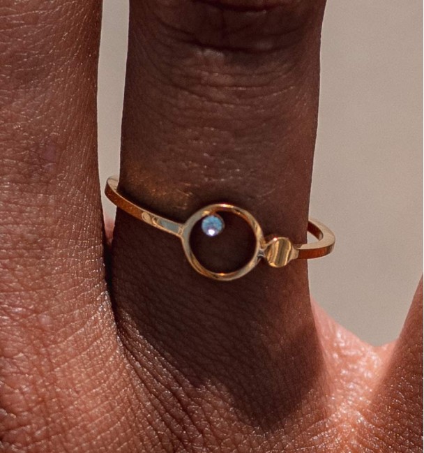 Ring mini circle golden