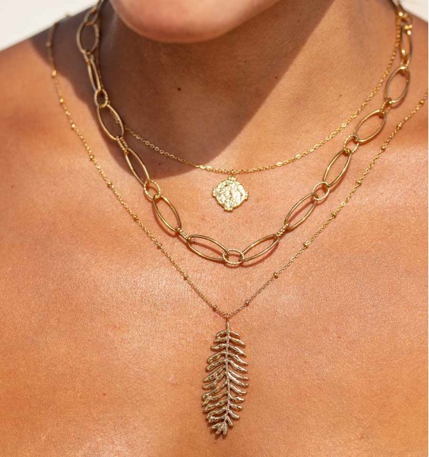 Collar triple Hoja