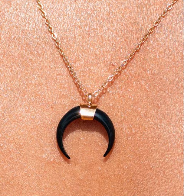 Colar duplo Black moon