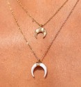 Collar doble white moon