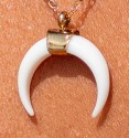 Double necklace White moon