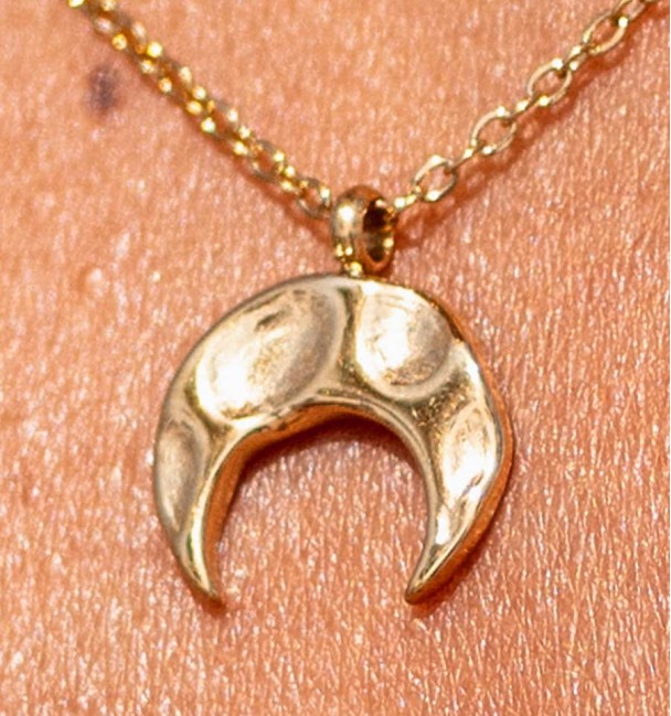 Double necklace White moon